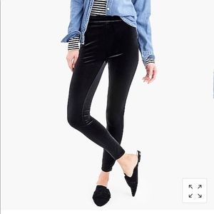 J. Crew black velvet leggings NWT